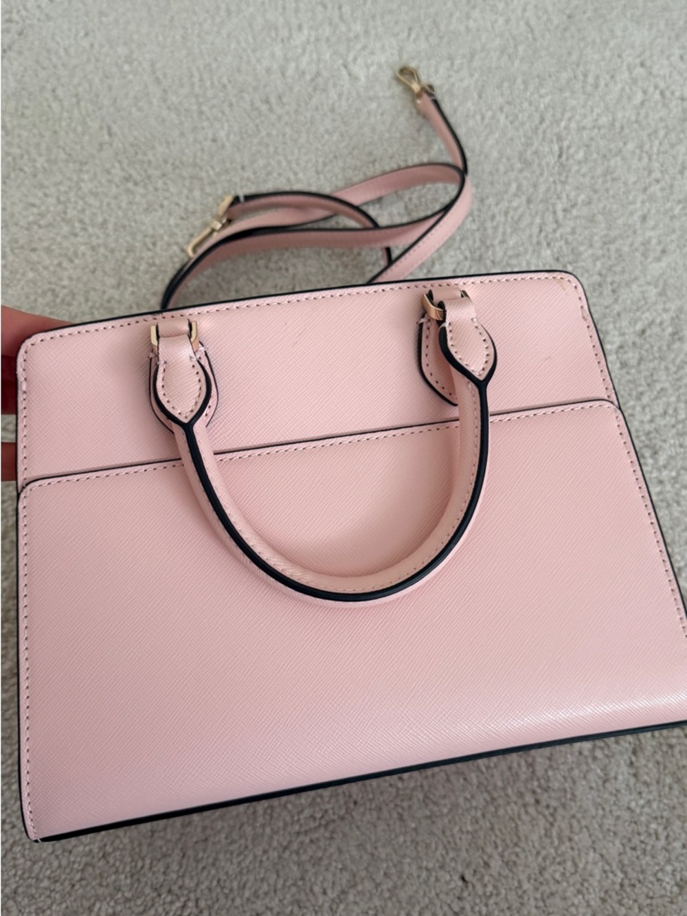 kate spade Pink Saffiano Leather Satchel with Gold Hardware - Picture 7 of 7